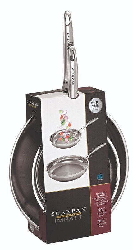 Scanpan 2PC Frying Pan 20cm 28cm Frypans Oven Safe Induction Stove Cooker