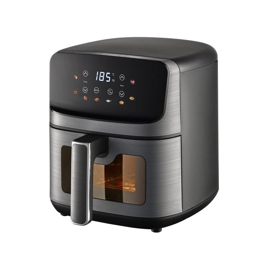 Healthy Choice 5L Digital Air Fryer with Viewing Window and Digital Display | Healthy Cooking | Adjustable Temperature | Non-stick Basket | Touch Controls