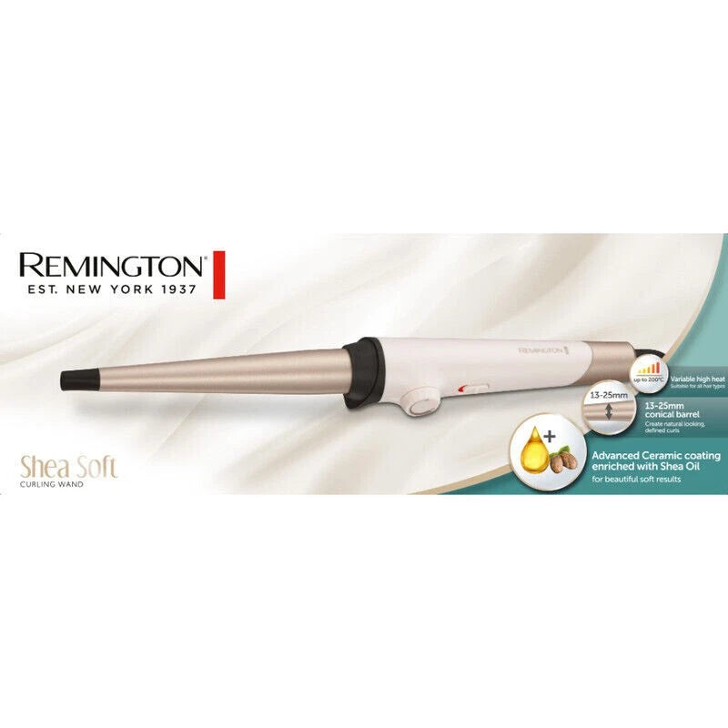 Remington Curling Wand Ceramic Curler | 13-25mm Conical Barrel Hair Styler Wand