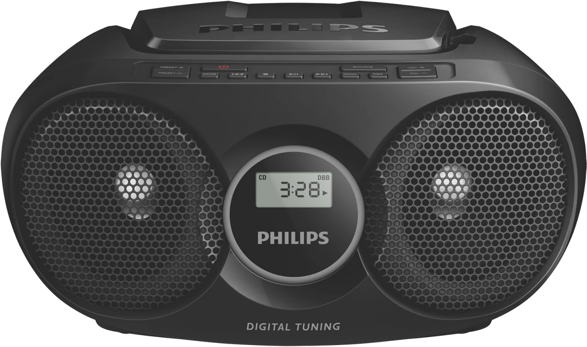 Philips CD Player, FM Radio, Music Sound Machine | Portable 5W Speaker  CD, CD-R, CD-RW Playback