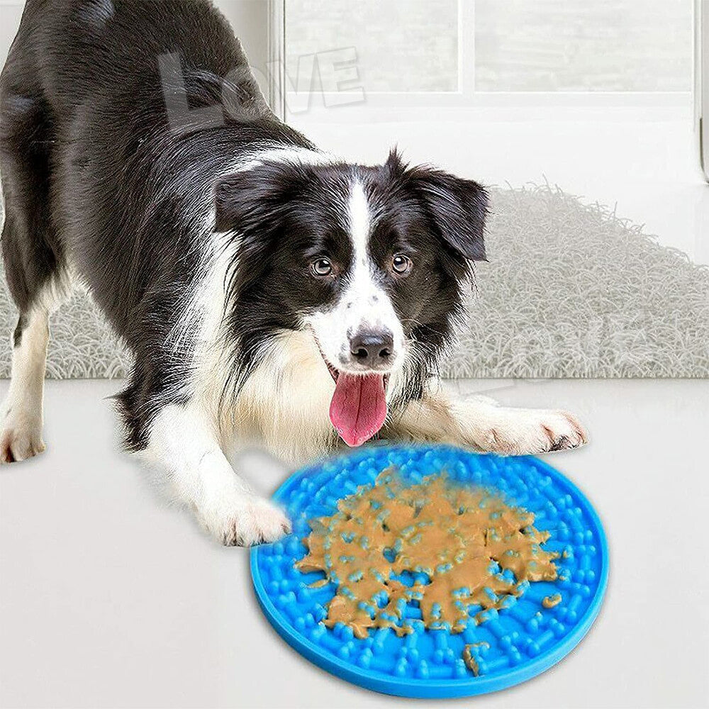 Pet Dog Puppy Licking Mat Peanut Butter Soft Dog Feeder Lick Pad Mat for Bathing Grooming