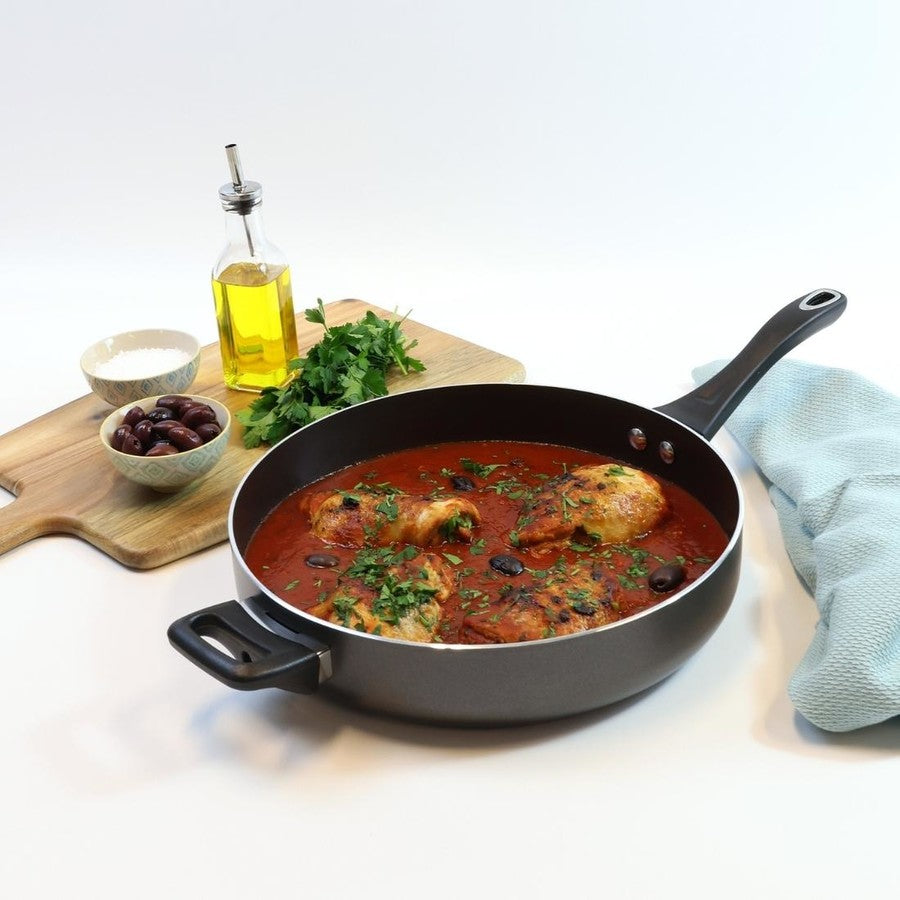 30cm Non-Stick Frypan, 4.3L Saute Frying Pan, PFOA-Free Cooking Pan, Stovetop Kitchen Oven Safe