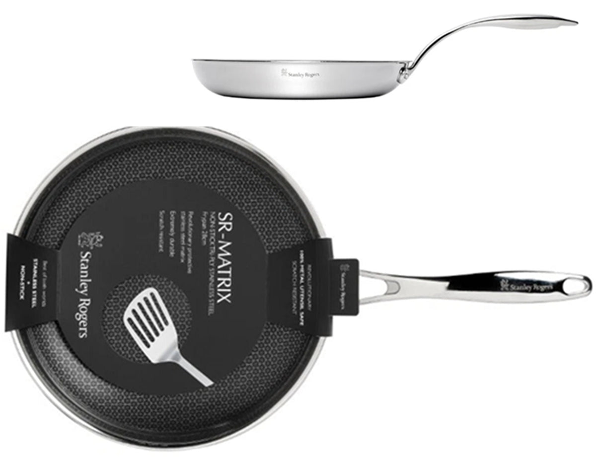Scanpan 28cm Frying Pan Metal Utensil Safe Frypan | Stainless Steel Induction Safe