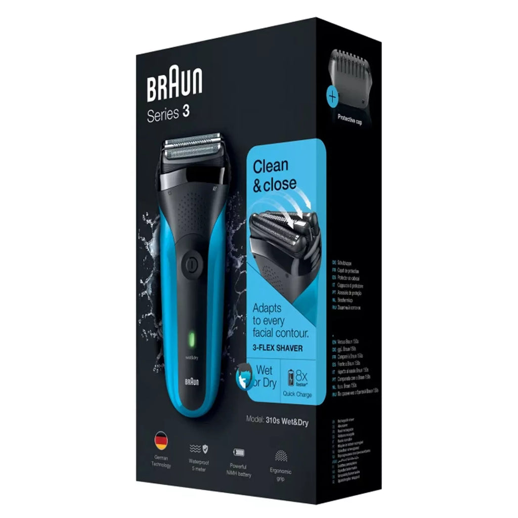 Braun Cordless Wet Dry Men's Shaver | Electric Face Facial Trimmer Grommer | Rechargeable Shaving Clipper