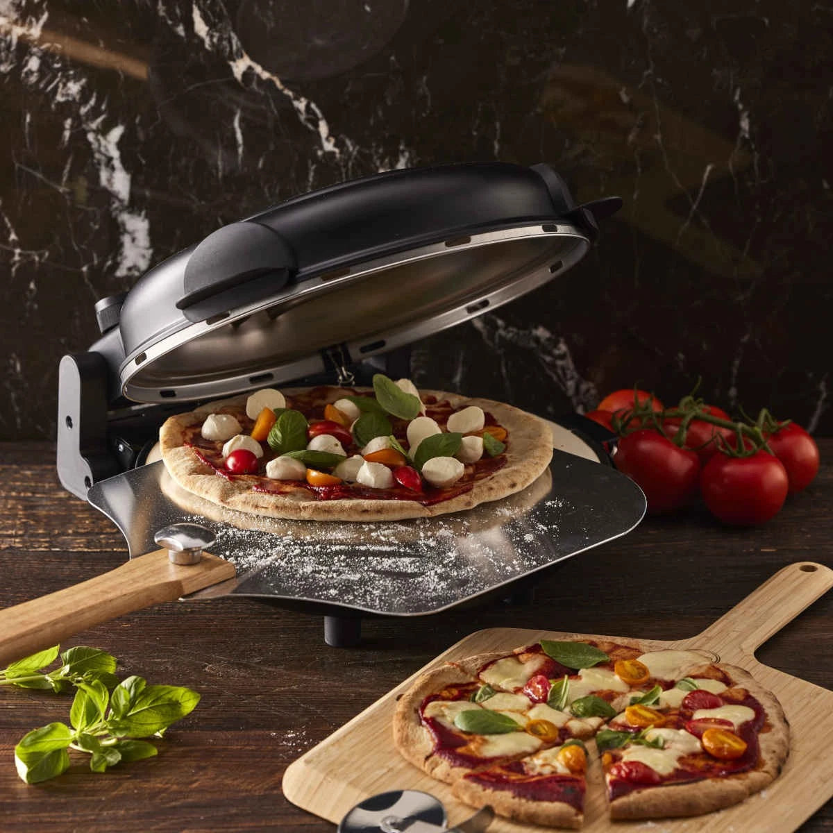 Electric Pizza Maker MasterPro Homemade Frozen Pizza Baker Oven with Ceramic Baking Stone