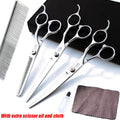 Stainless Steel Pet Shearing Hair Cutting Scissors Handheld Curved Scissor, Cutting Thinning Shears Grooming Comb