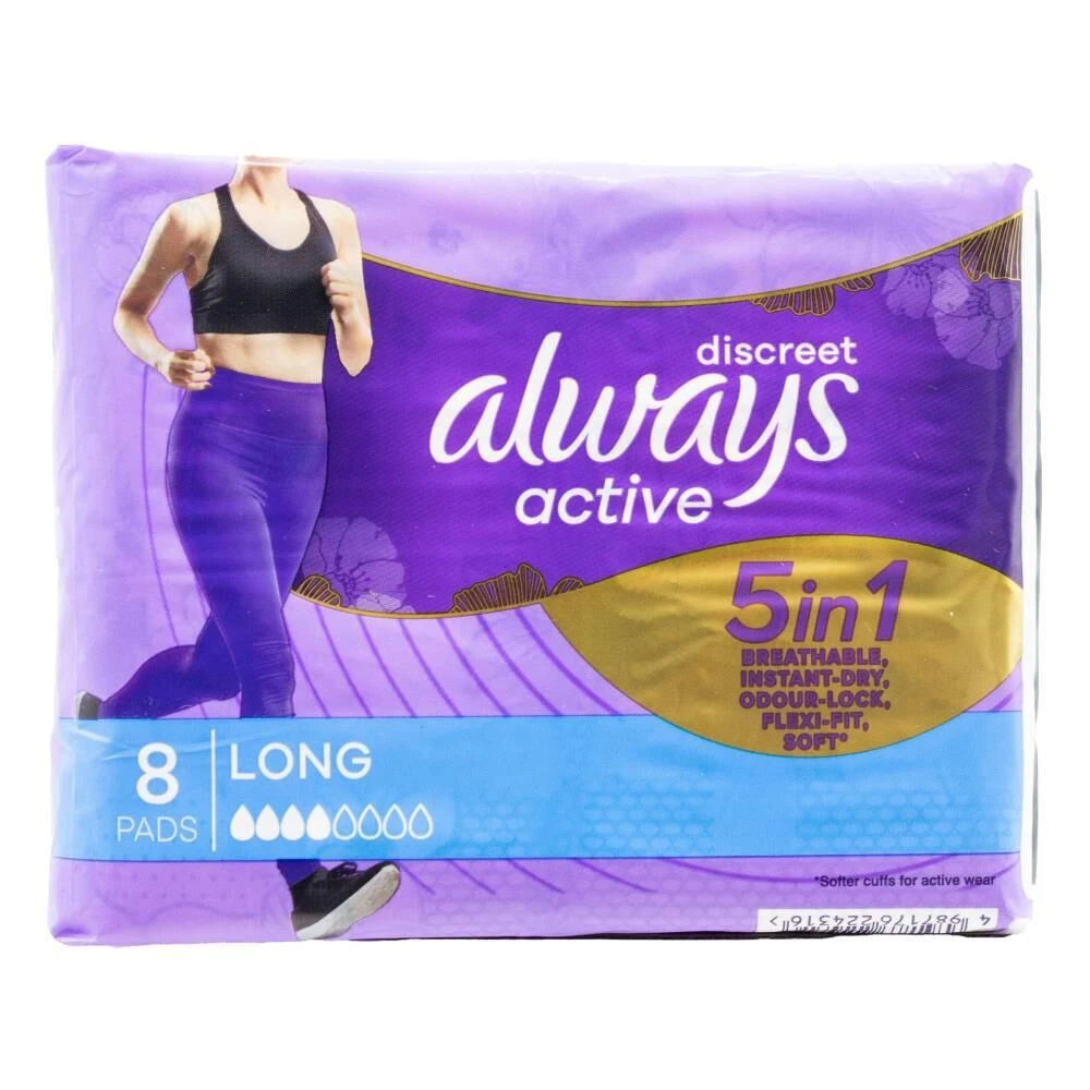 96 Pack Long Menstrual Pads Womens Period Care Products Discreet Soft Active Sanitary Quick Dry - Heavy Flow Absorbency