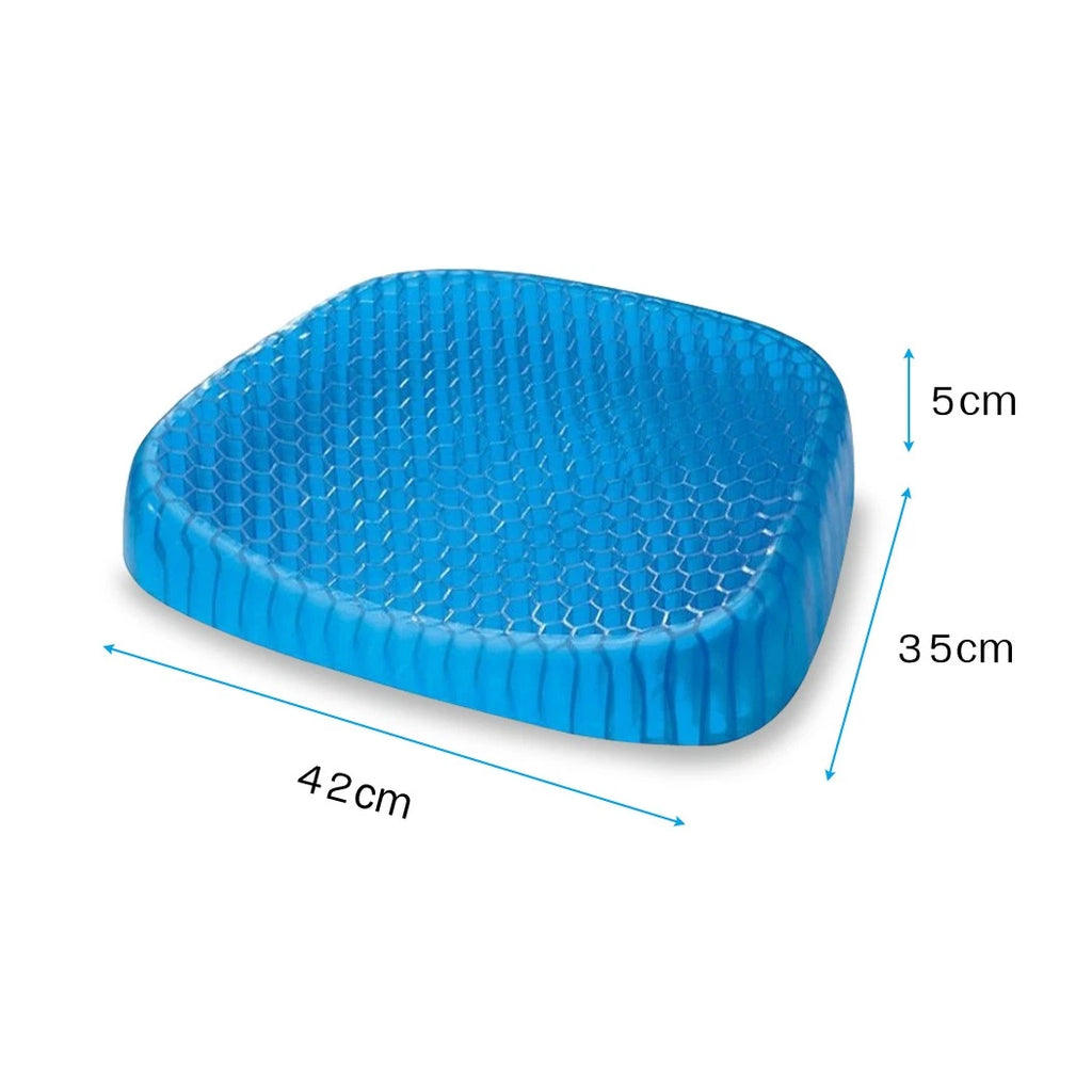 Car Home Office Seat Cushion Flexible Gel Honeycomb Support Back Spine Protector Back Relief Pad