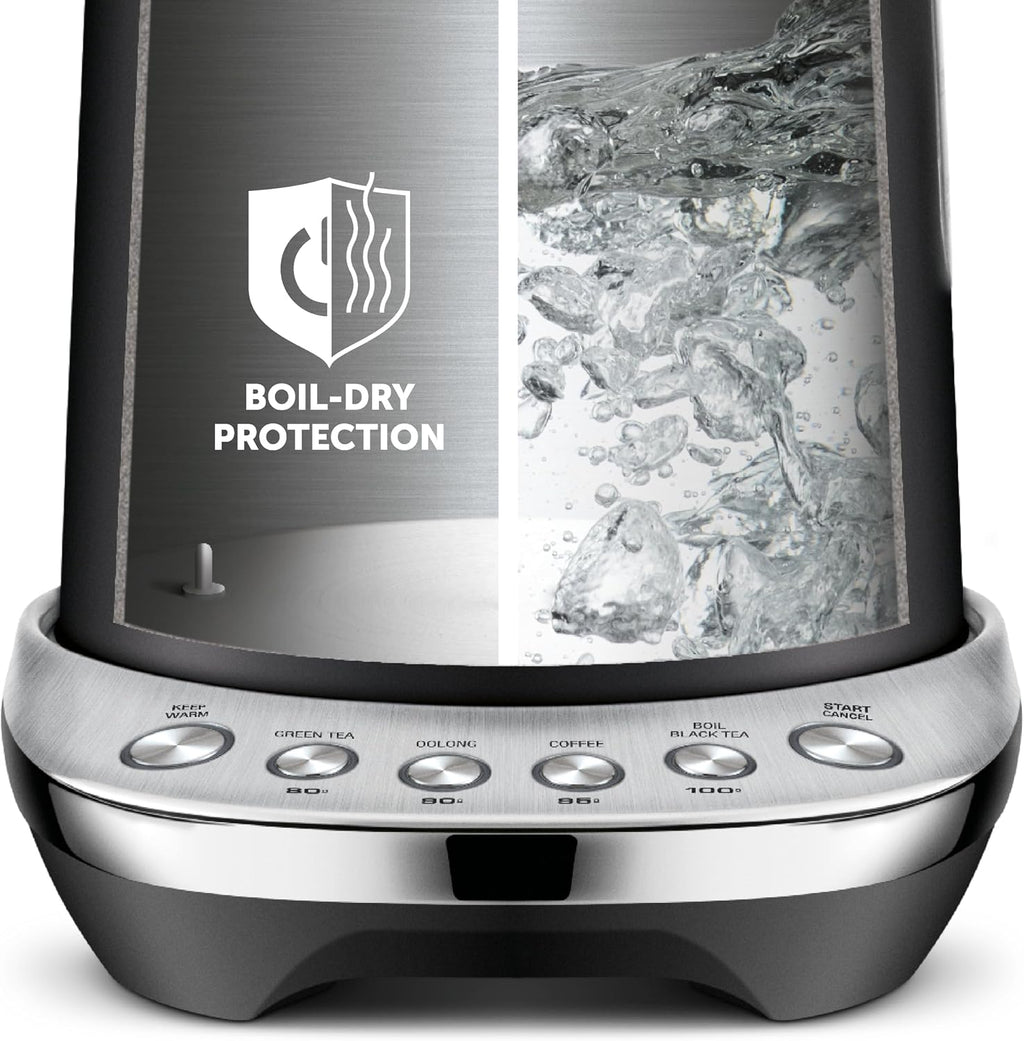 Breville Smart Kettle 1.7L Hot Water Jug, 4 Temperature Settings for Ideal Tea Brewing, Cordless Office Home Appliance