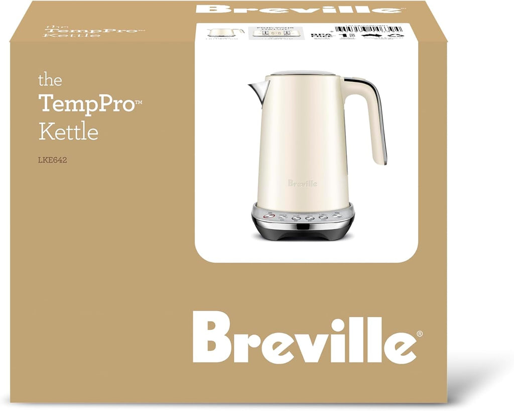 Breville Smart Kettle 1.7L Hot Water Jug, 4 Temperature Settings for Ideal Tea Brewing, Cordless Office Home Appliance