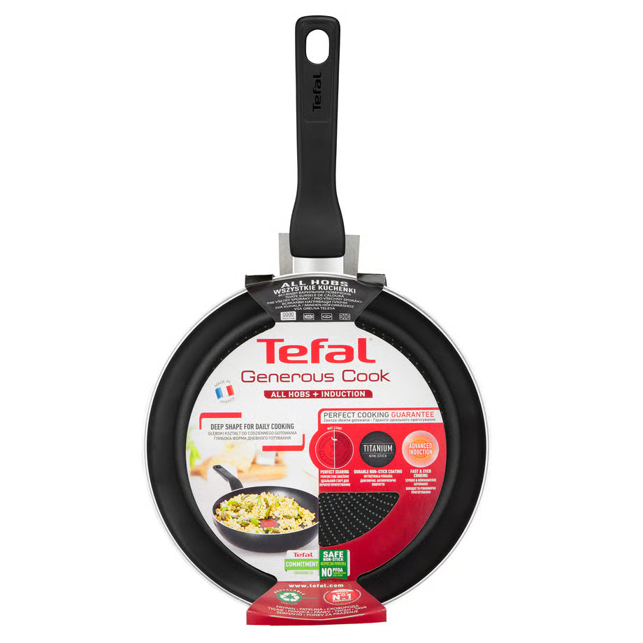 Tefal 24cm Non-Stick Frypan Thermo-Signal Frying Pan Family Meal Cooker Cooking - All cooktop Safe Induction Gas Electric Ceramic Stovetops