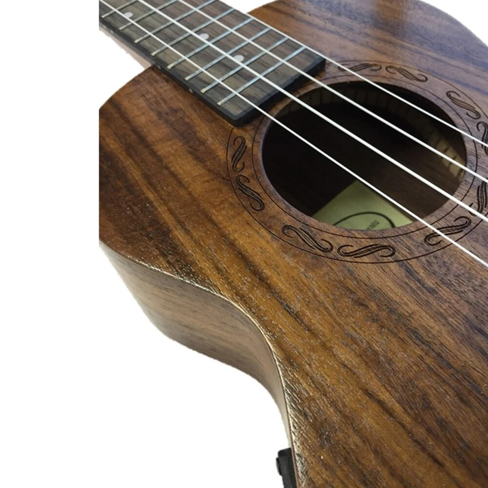 Tribute 25" Tenor Electric Acoustic Ukulele | Koa Wood Tuner | Four String | Built-in Electronic Pickup