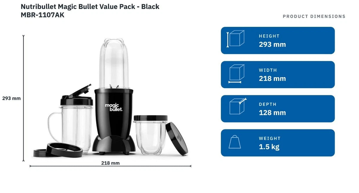 Nutribullet Smoothie Blender Benchtop Shakes Mixer Juicer Kit Home Fruit Vegetable Maker