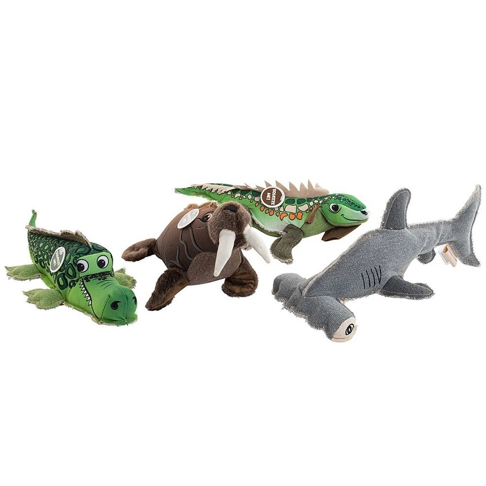Paws & Claws 33cm | Wild Water Animalz Dog/Pet Interactive Squeker Toy | Assorted x2