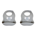 Splosh Baby Elephant Silicone Feeding Bib Adjustable Food Catcher 24cm GRY