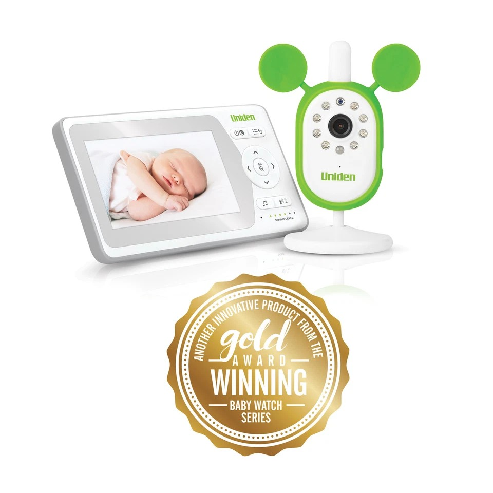 Uniden Digital Wireless Baby Monitor with Camera | 4.3" LCD Screen | Digital Encryption for Safety | Walkie Talkie Functionality