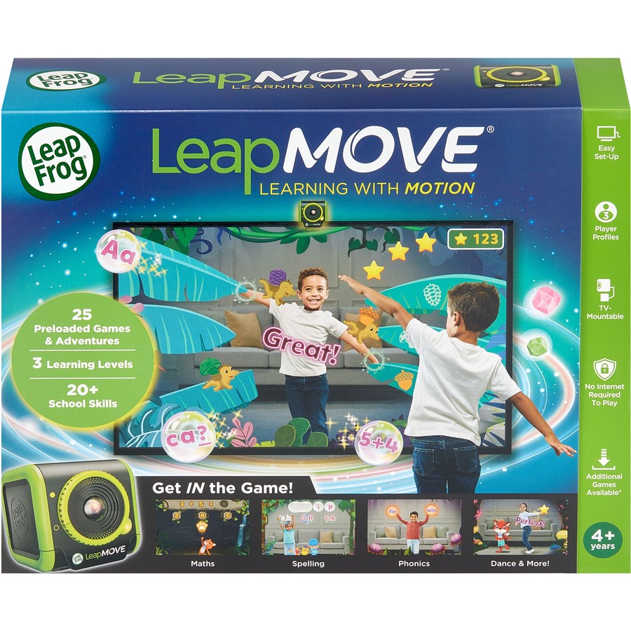 LeapFrog LeapMove | Maths, literacy, phonics and more | Interactive Learning System - 10 Motion Based Games