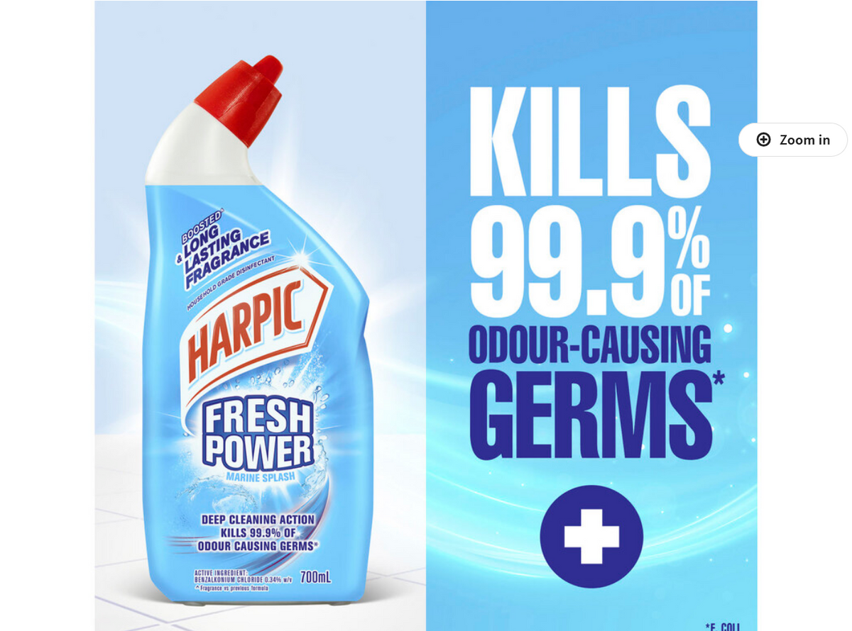 Harpic Fresh Power Marine Splash Toilet Cleaner | 700mL | Disinfectant