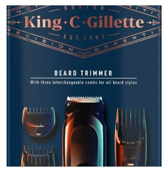 King C Gillette Beard Trimmer | Trimmer with Accessories | Cordless Razor Shaver