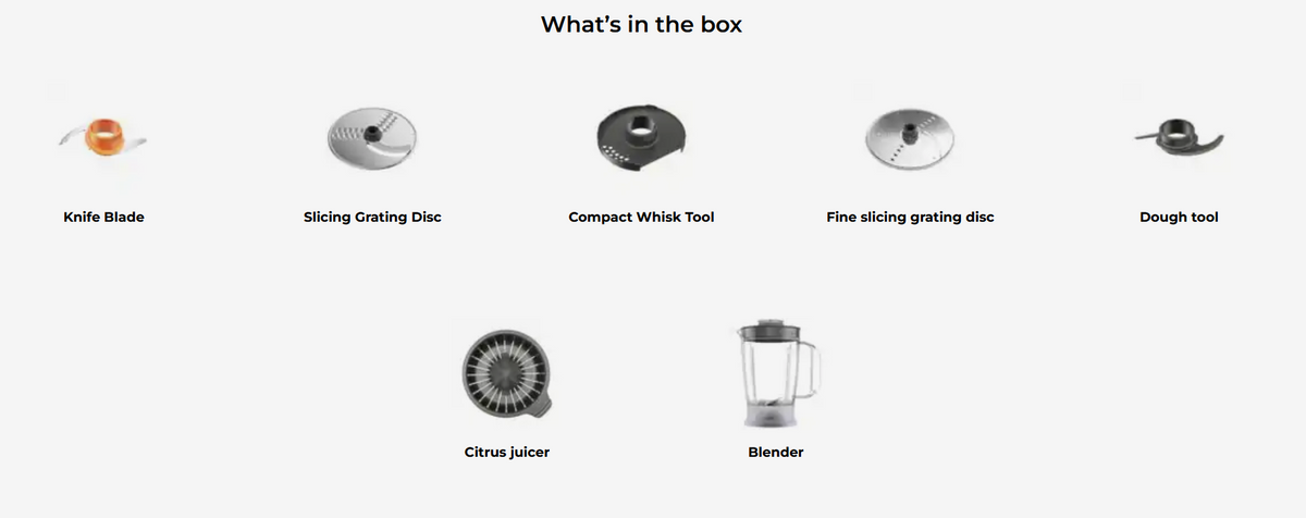 Kenwood Food Processor | Electric Slicer Grater Shredder with Smoothie Blender | Citrus Juicer