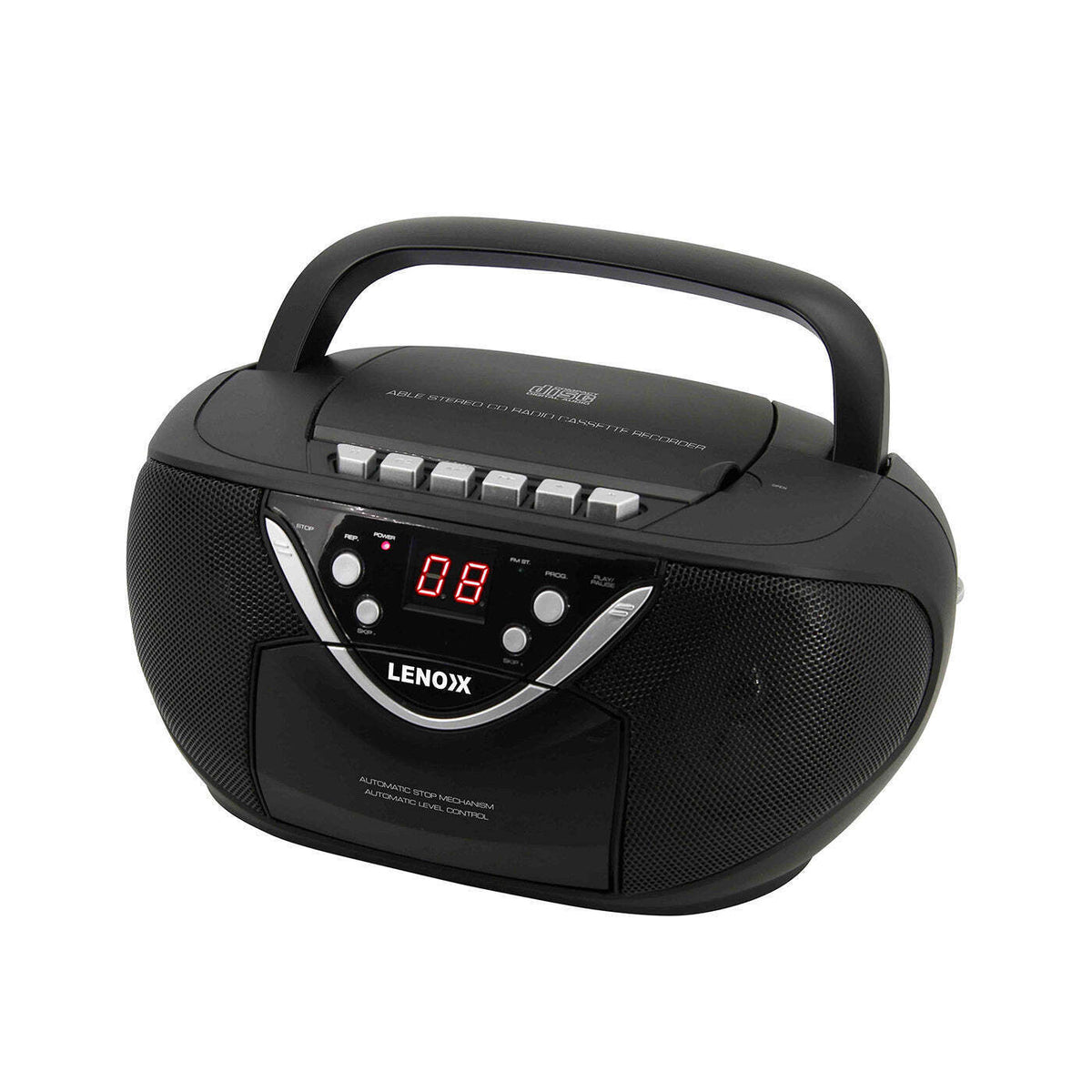 Lenoxx Portable CD/Cassette Player with AM/FM Radio Speaker, Portable Music Machine Party Picnic Sound Box
