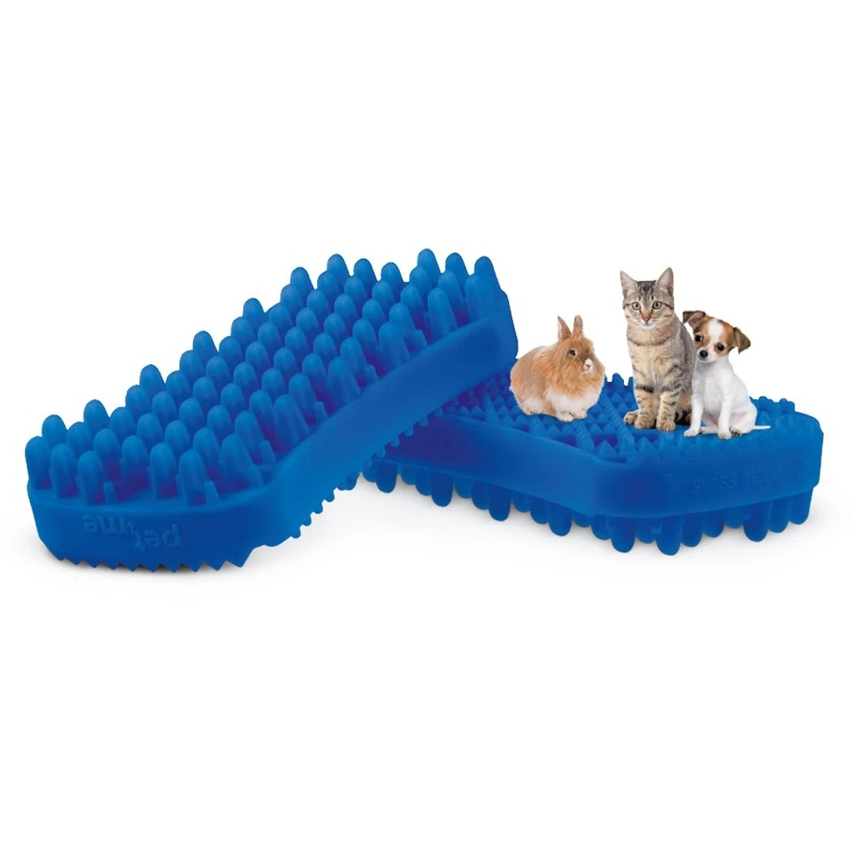Short Hair Coat Grooming Brush | For Small Dogs/Cats | Soft Silicone Brush