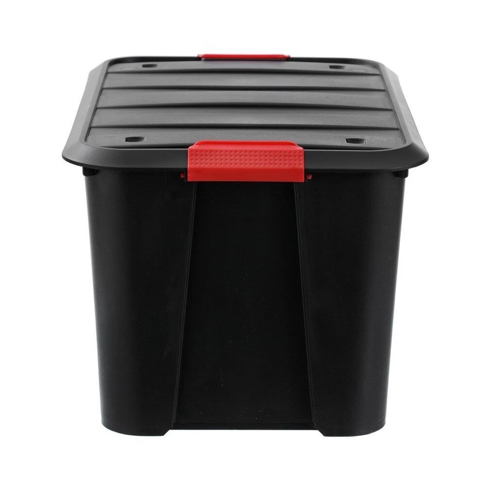 Boxsweden Garaz | Eco Storage Organiser | Box/Tub w/ Wheels 50L | Assorted 4Pk | Clip Lock d