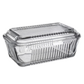 Pasabahce 480ml Kitchen Butter Dish Keeper Glass Container Storage Holder Clear