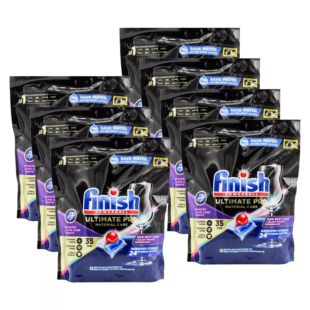 Finish Ultimate Pro Dishwashing Tablets | 245 x Powerball Dishwashing Tablets | 7 x 35 Pack