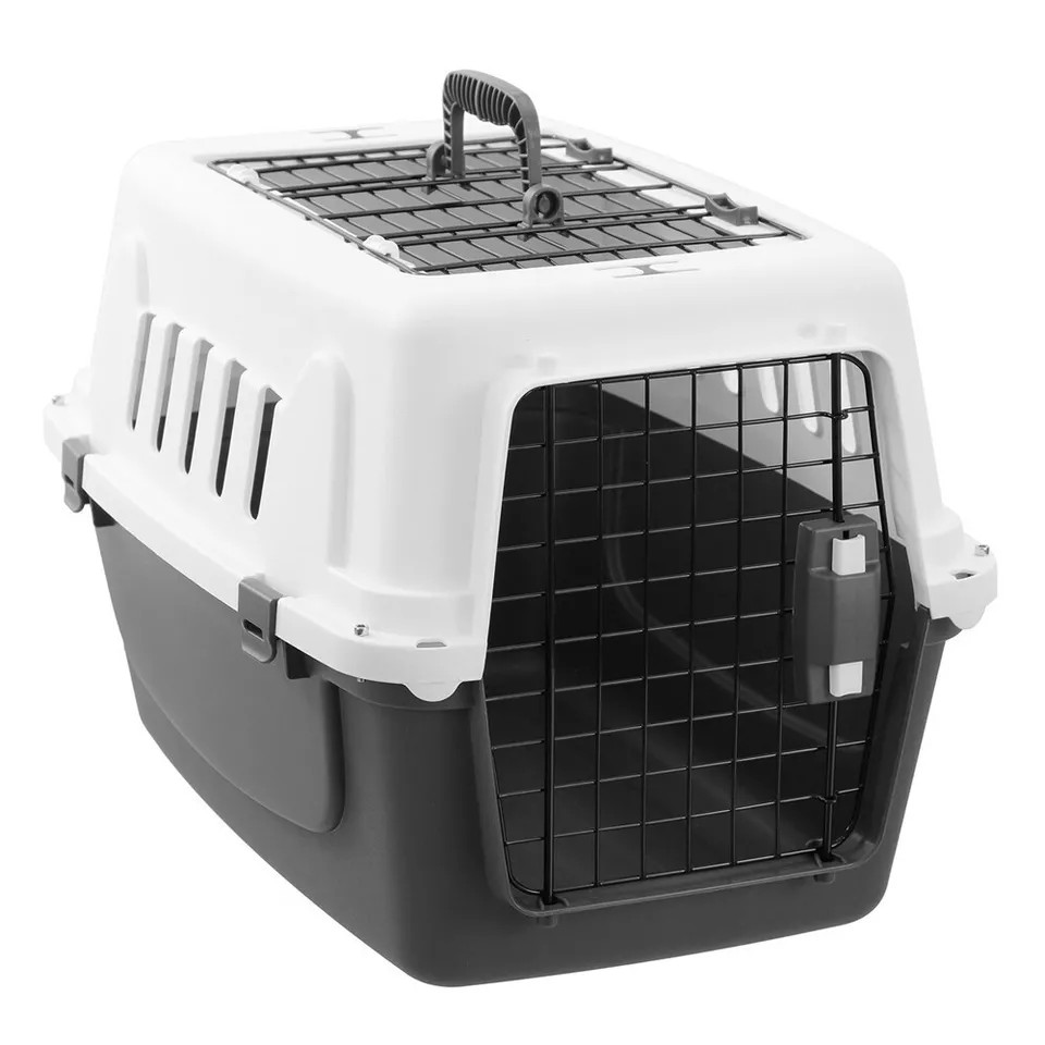 Paws & Claws Pet Carrier | 58.5cm Pet Dog Carrier | Travel Kennel | Crate w/ Metal Door Medium