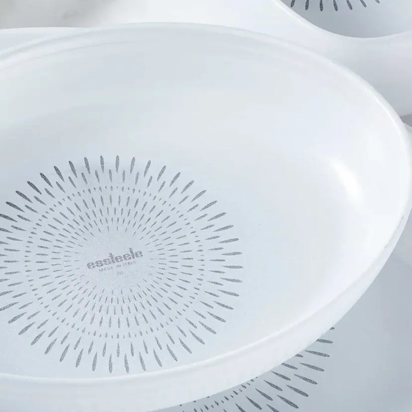 Essteele Ceramic Oval Glass Non Stick Roasting Dish 3.5L White