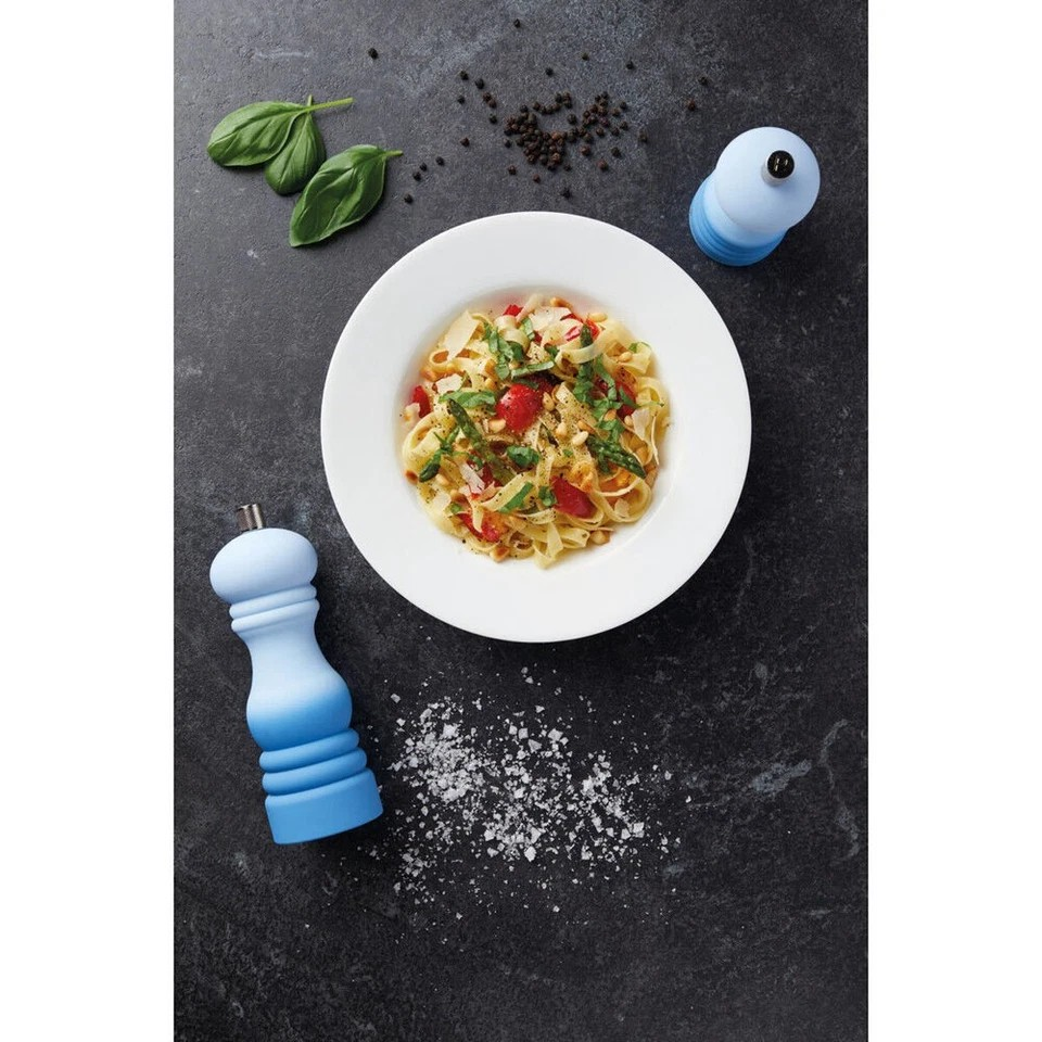 Salt/Pepper Grinder Blue | Ceramic Ombre Capstan Mill Kitchen | 2x Mastercraft 17cm |