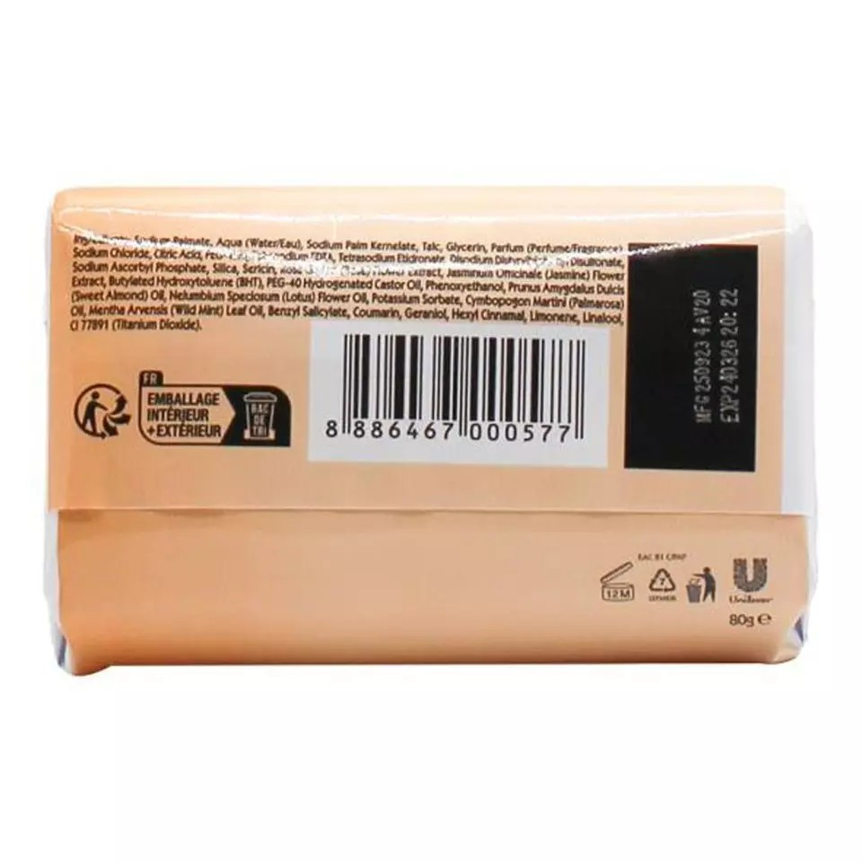 24x Lux 80g Bar Soap Jasmine & Almond Oil Shower/Bath Body Wash Velvet Touch