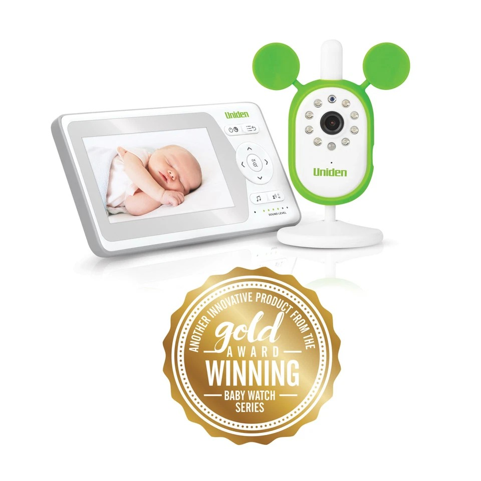 Uniden Digital Wireless Baby Monitor with Camera | 4.3" LCD Screen | Digital Encryption for Safety | Walkie Talkie Functionality
