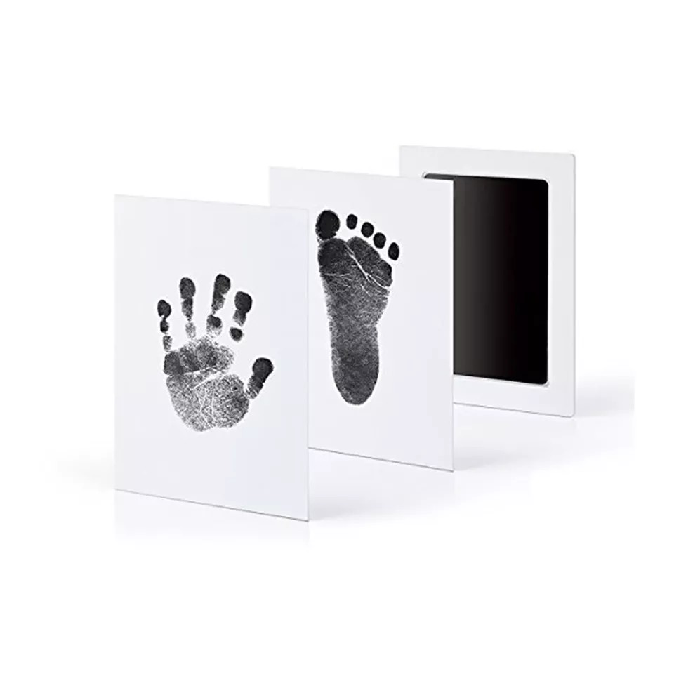 Newborn Baby Pet Wipe Safe Inkless Hand Foot Print Keepsake Kit Christmas Gift - Random Colour