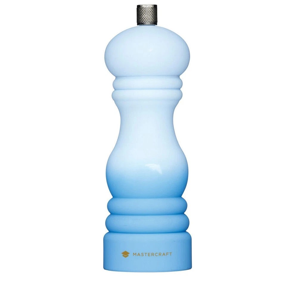 Salt/Pepper Grinder Blue | Ceramic Ombre Capstan Mill Kitchen | 2x Mastercraft 17cm |