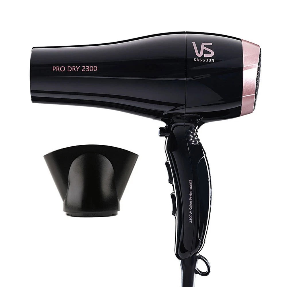VS Sassoon Blow Dryer | Women's Pro Dry 2300W Hair Dryer/Hairdryer/Fast Drying/Light Weight