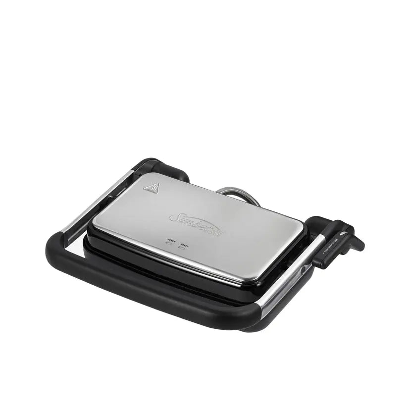 1800-Watt Sunbeam 2 Slice Grill and Sandwich Press | Toastie Maker | Stainless Steel Grill