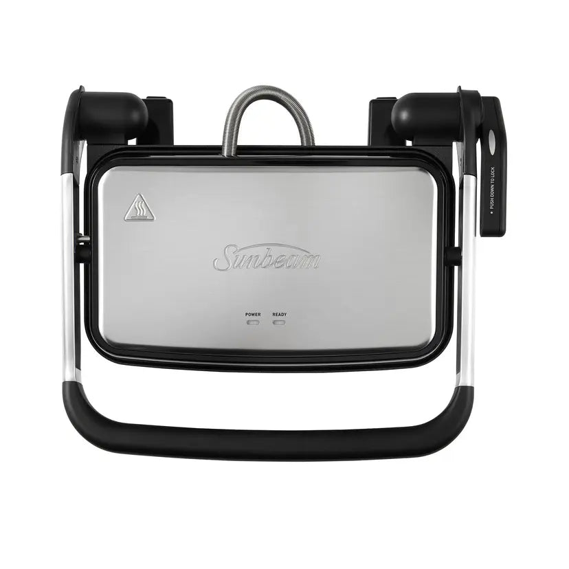 1800-Watt Sunbeam 2 Slice Grill and Sandwich Press | Toastie Maker | Stainless Steel Grill