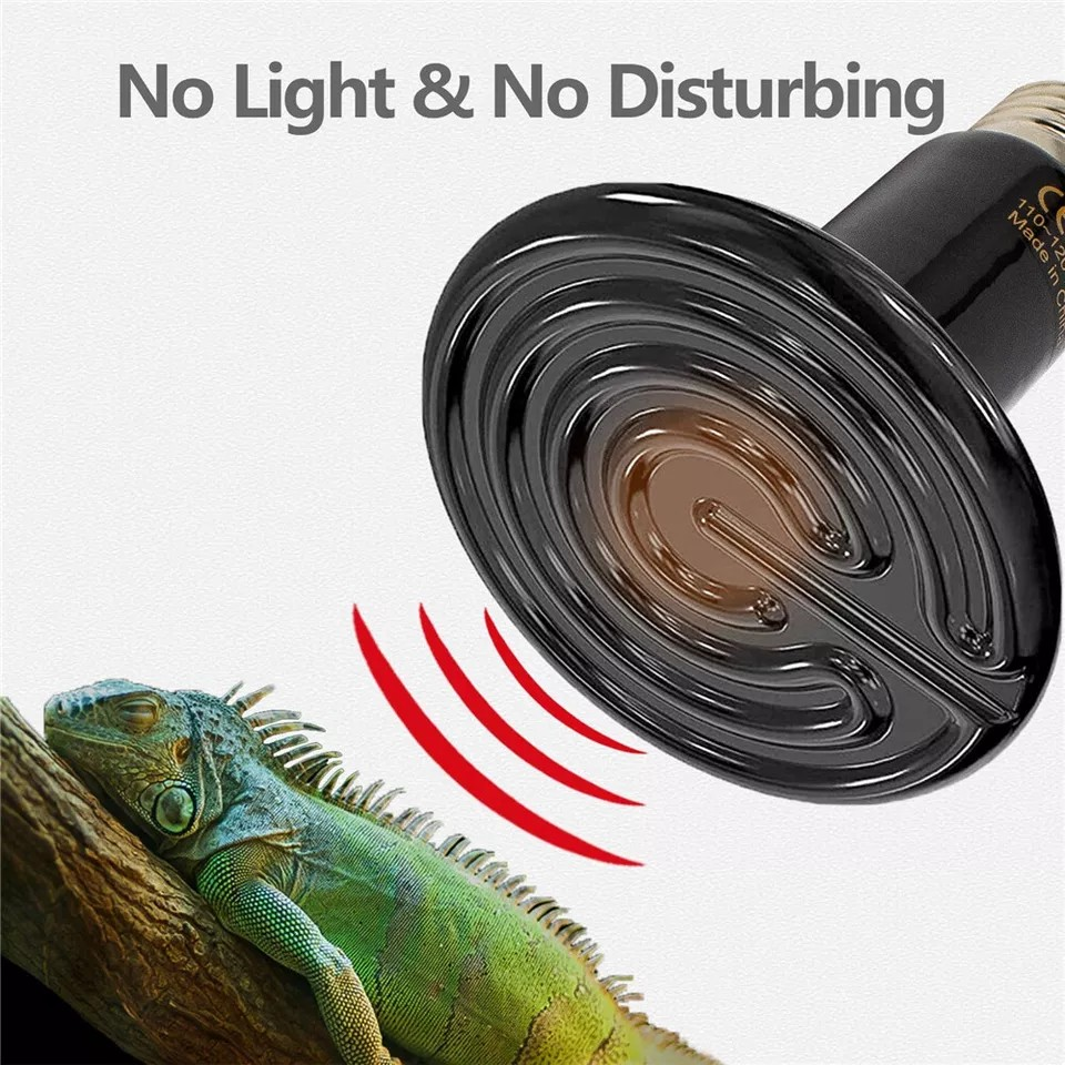 Ceramic Heat Emitter | 75W - Infrared Heat Lamp | For Reptiles, Chickens & Pets | No Light Heat Bulb for Terrariums & Brooders