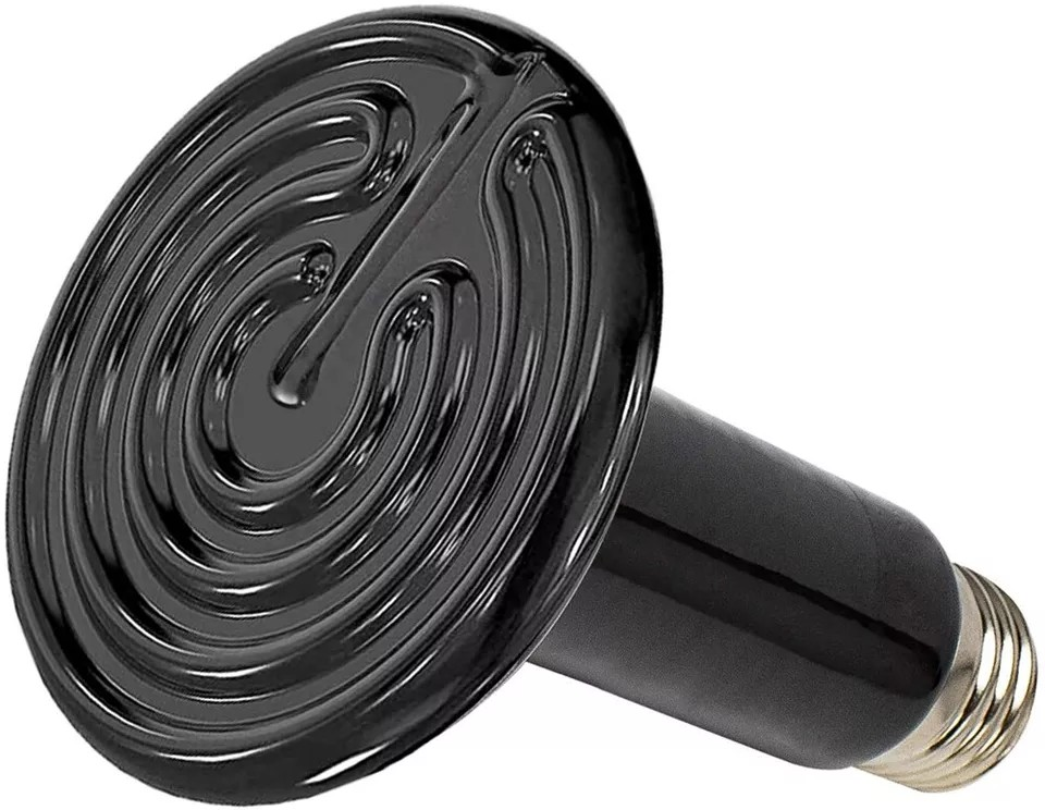 Ceramic Heat Emitter | 75W - Infrared Heat Lamp | For Reptiles, Chickens & Pets | No Light Heat Bulb for Terrariums & Brooders