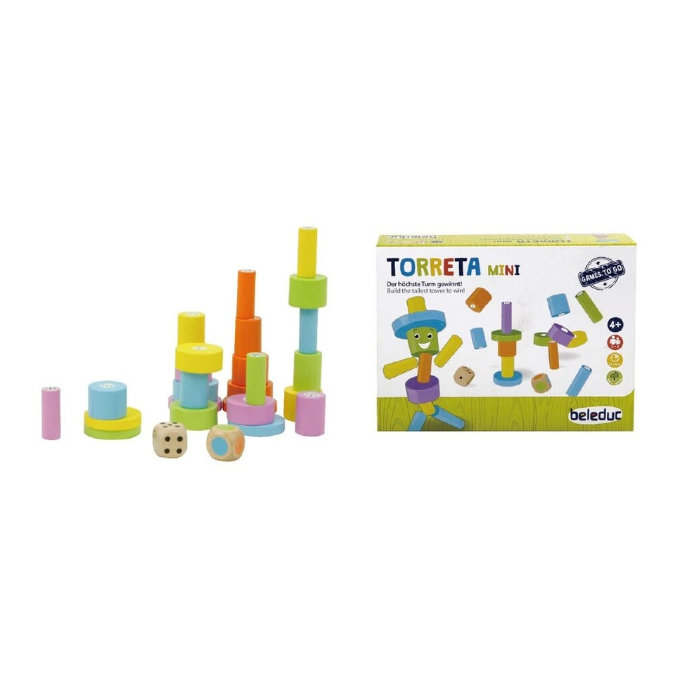 Beleduc Mini Torreta Game Tower Building Board Kids/Children - 3y+ 2 Pk