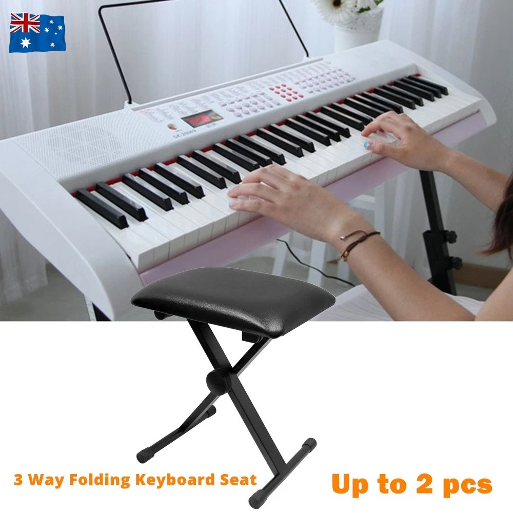 Portable Piano Stool | Adjustable 3 Way Folding Keyboard Seat | Bench Piano Chair | Sturdy Chair |