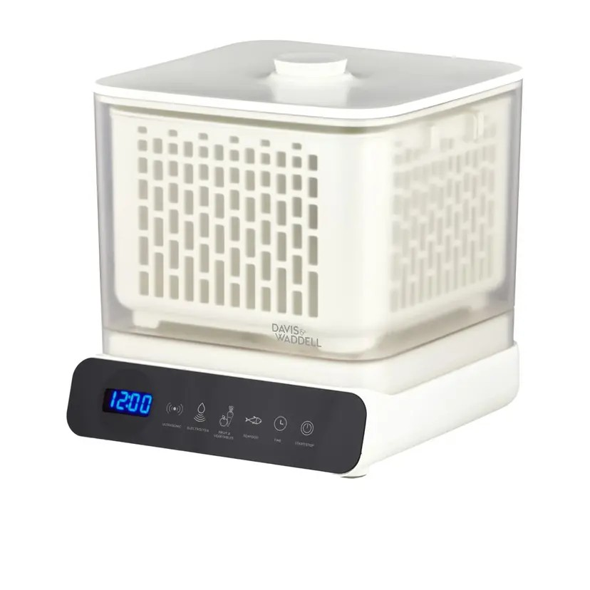 Davis & Waddell Food Purifier Ultrasonic Cleaner 4L White | Removes dirt, pesticides and germs from fruit, vegetables, meat and more