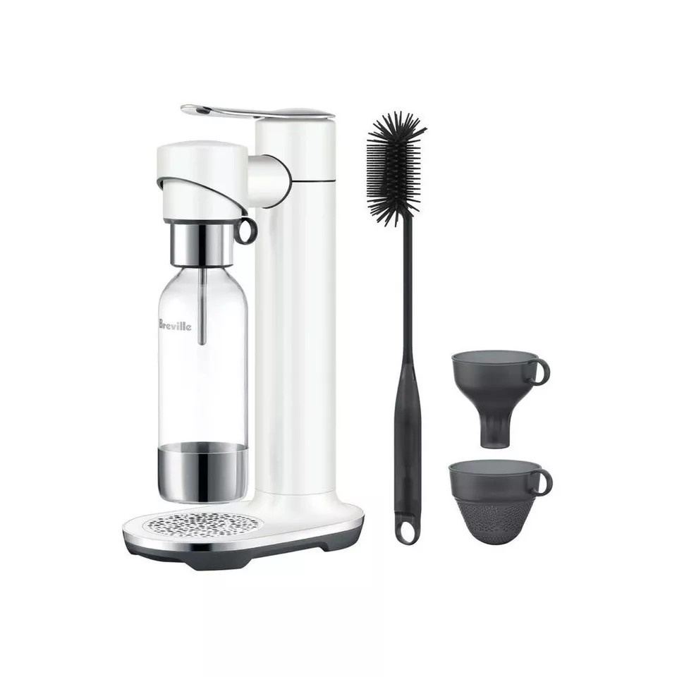 Breville The InFizz Fusion Water Sparkler | Drink Maker 43x15x26cm Sea Salt | Beverage Fizzer