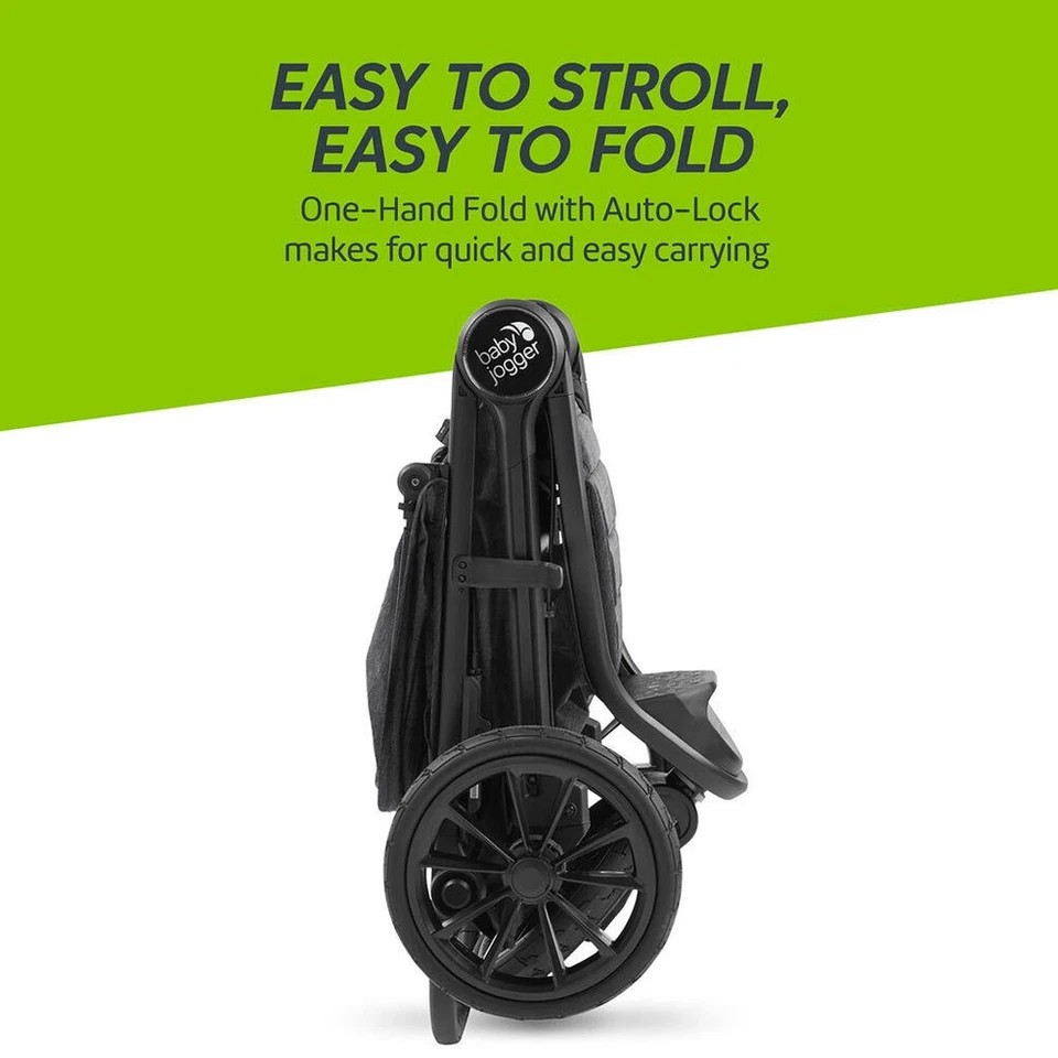 Baby Jogger City Elite 2 | Opulent Black | All Terrain Folding Travel Stroller