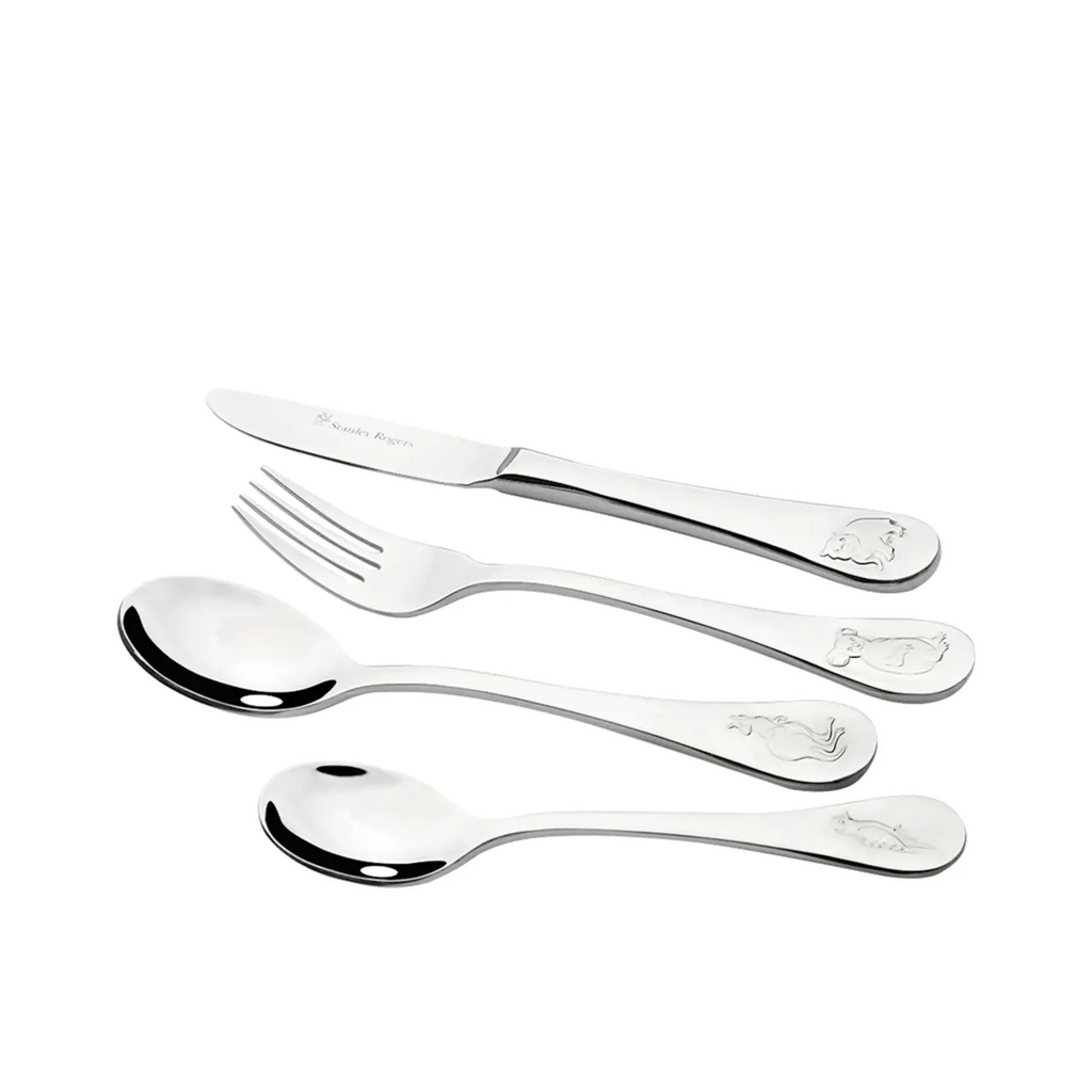 Stanley Rogers Children's Cutlery Set 4pc Australian Animals | Stainless Steel Knife/Fork/Spoon/Teaspoon |