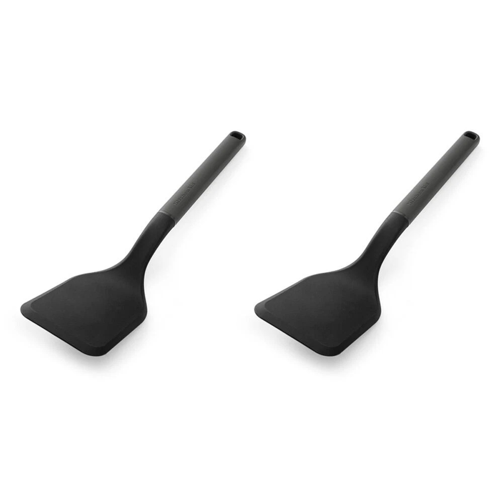 Charcoal Grey KitchenAid Turners | 2PK Solid Nylon Spatulas | Home Chefs
