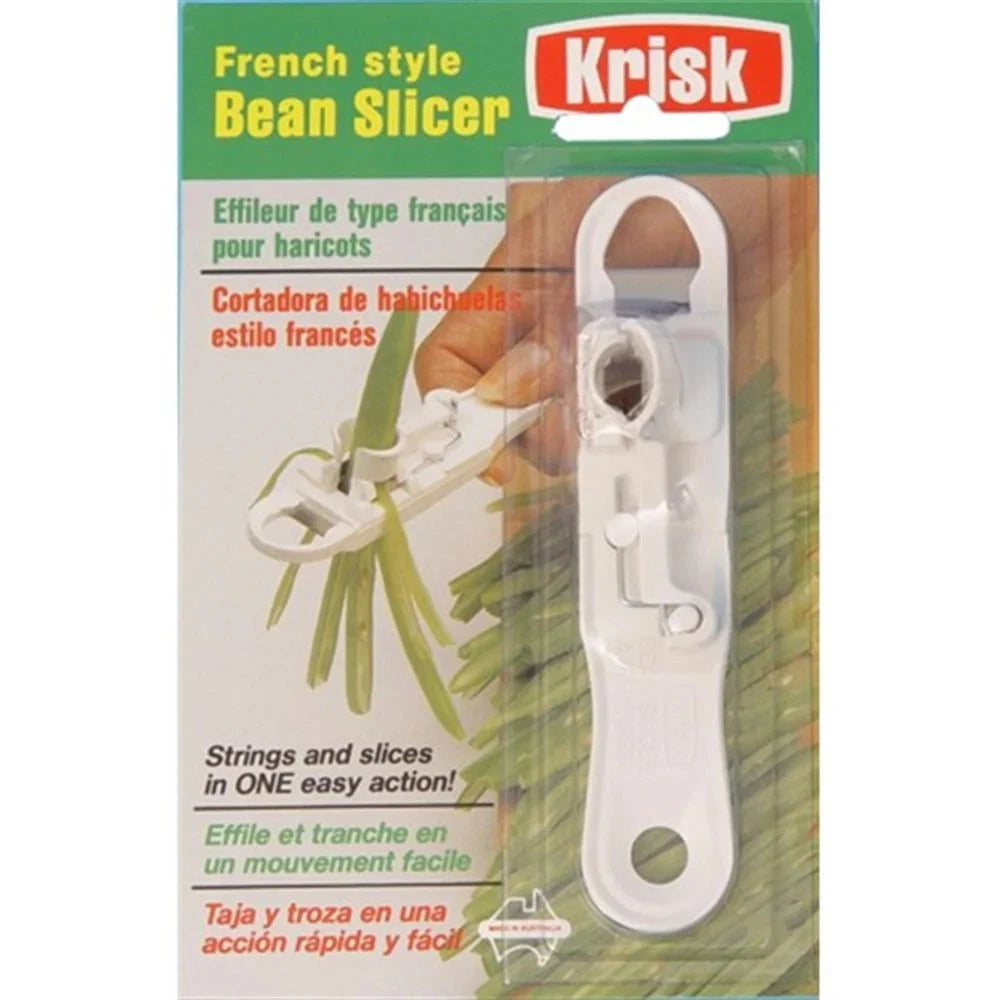 Krisk Bean Slicer | Dishwasher Safe | Strings and Slices Beans | Integral Blade