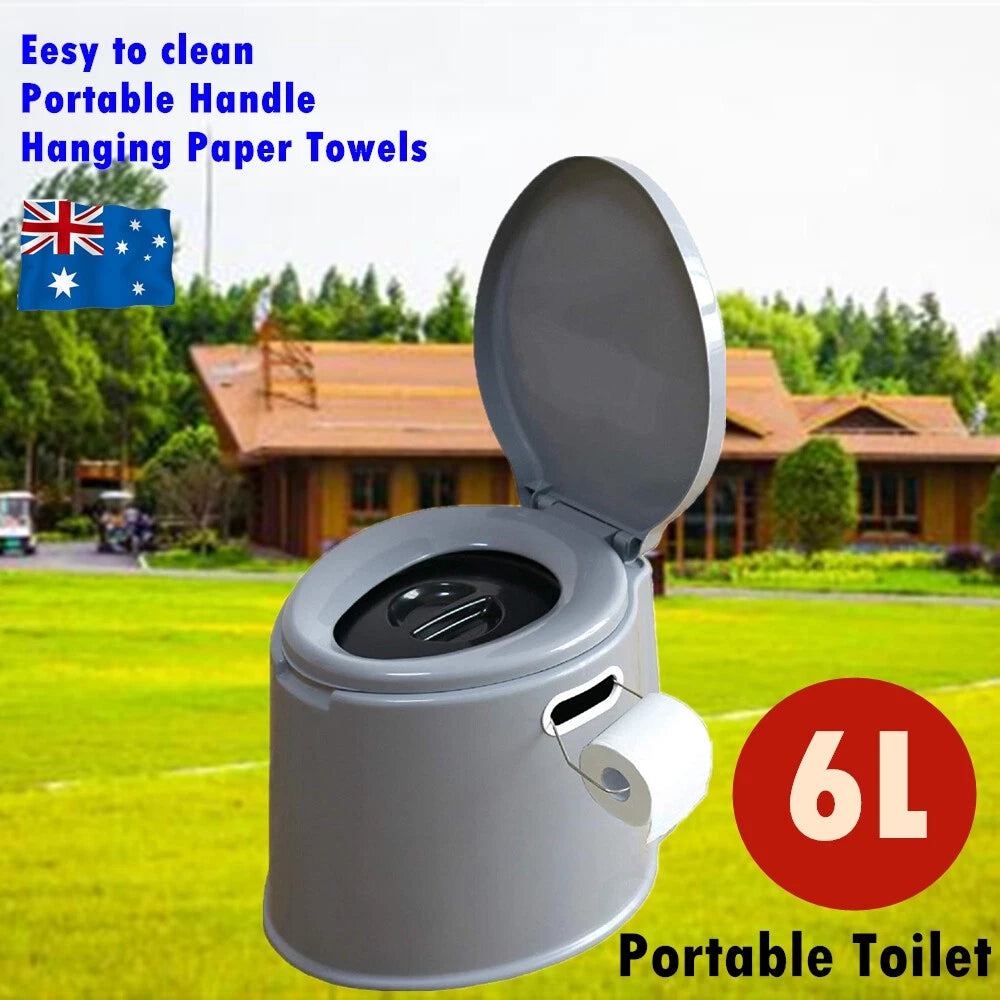 Outdoor Portable Toilet | 6L Capacity Camping Potty | Caravan Travel Camp Boating Tent Hiking | Durable  polyethylene